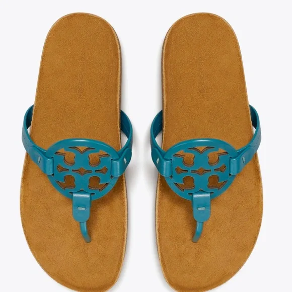 NWT Tory Burch brisk blue Millers with box and dust bag - Picture 2 of 11